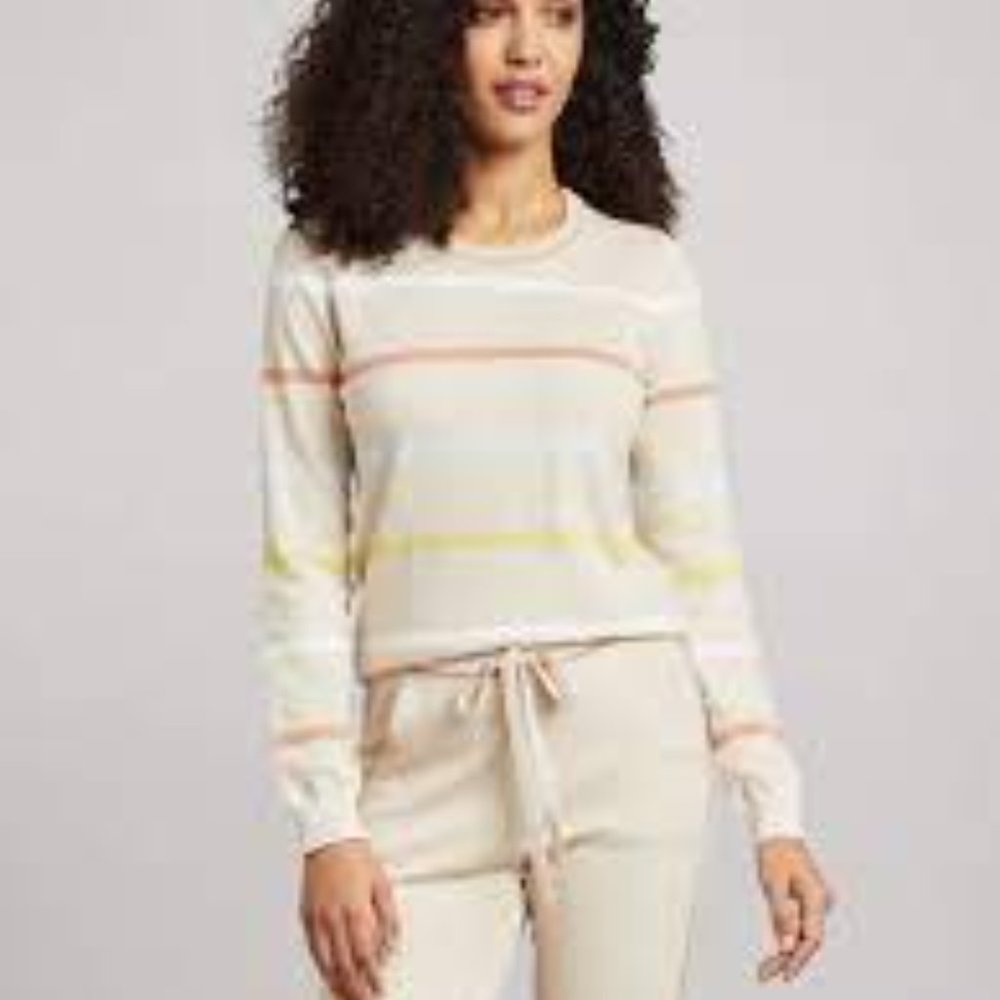 NWT Faherty Organic Cotton Cashmere Blend Surf Sweater L